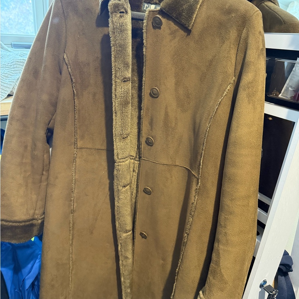 Women's Brown Suede Coat
